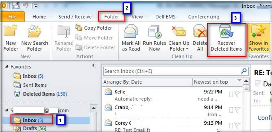 how to make outlook 365 delete emails from server