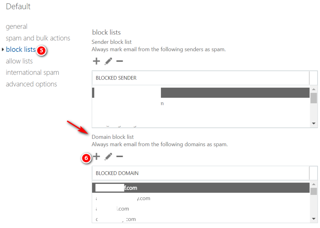 domain block list